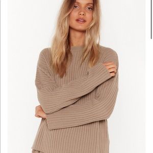 Nasty Gal “Take Knit Off” Sweater & Lounge Set